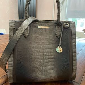 NWOT Brahmin Caroline Satchel in Gray tones